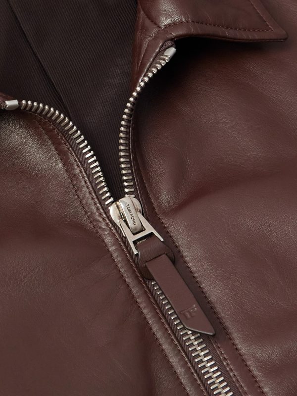 Leather Zip-Up Jacket - CU Leather Zip-Up Jacket - CU