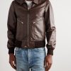 Leather Zip-Up Jacket - FR Leather Zip-Up Jacket - FR