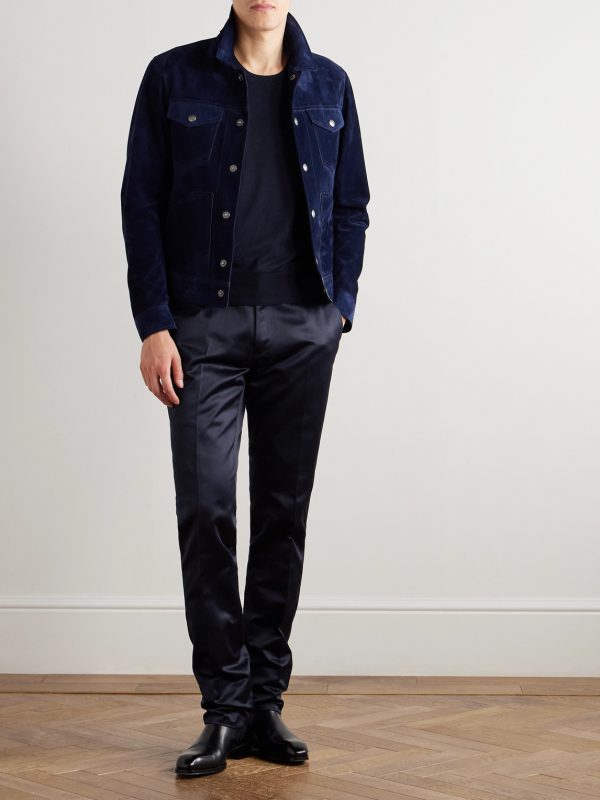 Dyllan Straight-Leg Cotton-Satin Trousers - OU