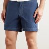 Straight-Leg Mid-Length Striped Swim Shorts - OU