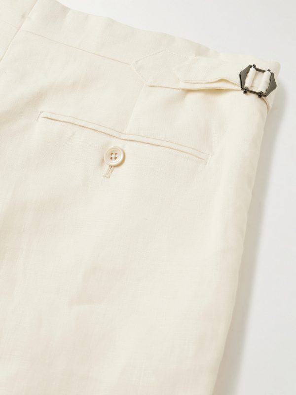 Waverly Slim-Fit Straight-Leg Linen Suit Trousers - CU Waverly Slim-Fit Straight-Leg Linen Suit Trousers - CU
