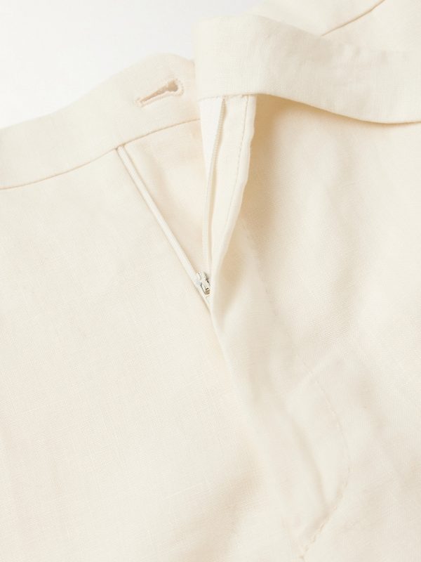 Waverly Slim-Fit Straight-Leg Linen Suit Trousers - E1 Waverly Slim-Fit Straight-Leg Linen Suit Trousers - E1