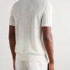Slim-Fit Waffle-Knit Wool Polo Shirt - BK Slim-Fit Waffle-Knit Wool Polo Shirt - BK