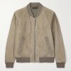 Suede Bomber Jacket