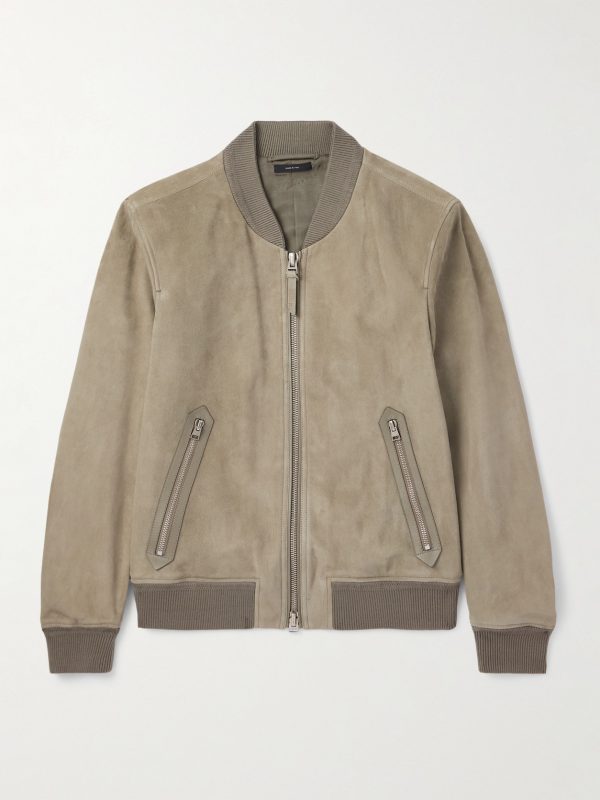 Suede Bomber Jacket