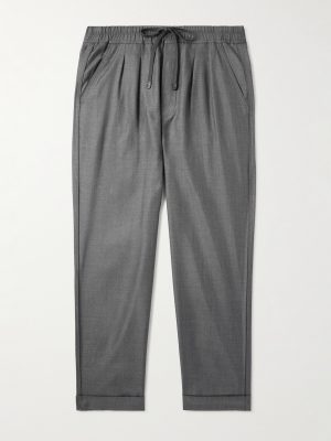 Straight-Leg Silk-Twill Drawstring Trousers Straight-Leg Silk-Twill Drawstring Trousers