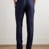 Dyllan Straight-Leg Wool, Mohair and Silk-Blend Twill Trousers - BK Dyllan Straight-Leg Wool, Mohair and Silk-Blend Twill Trousers - BK
