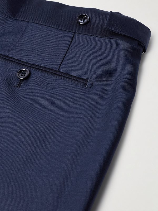 Dyllan Straight-Leg Wool, Mohair and Silk-Blend Twill Trousers - CU Dyllan Straight-Leg Wool, Mohair and Silk-Blend Twill Trousers - CU