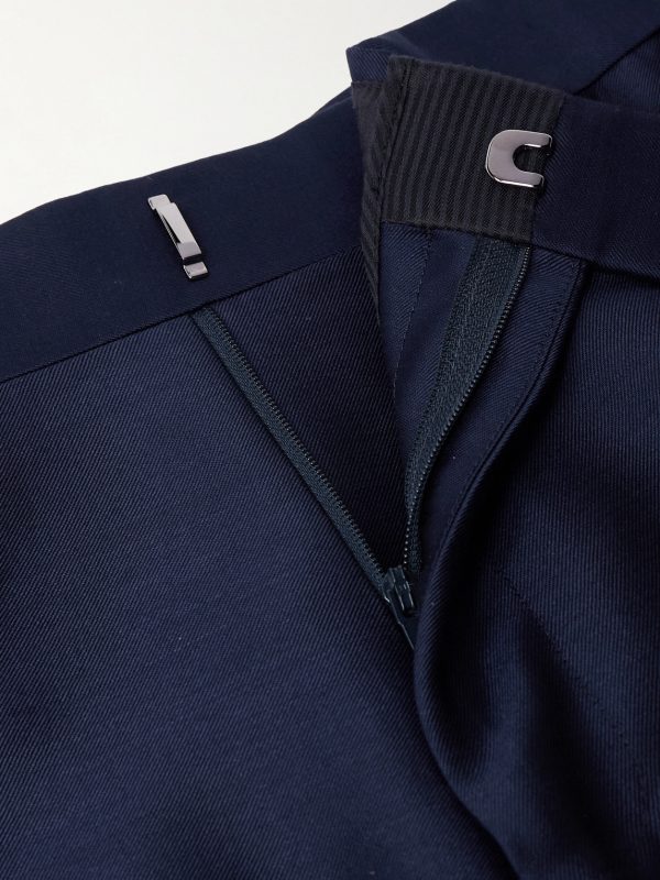 Dyllan Straight-Leg Wool, Mohair and Silk-Blend Twill Trousers - E1 Dyllan Straight-Leg Wool, Mohair and Silk-Blend Twill Trousers - E1