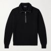 Wool and Cashmere-Blend Half-Zip Rollneck Sweater