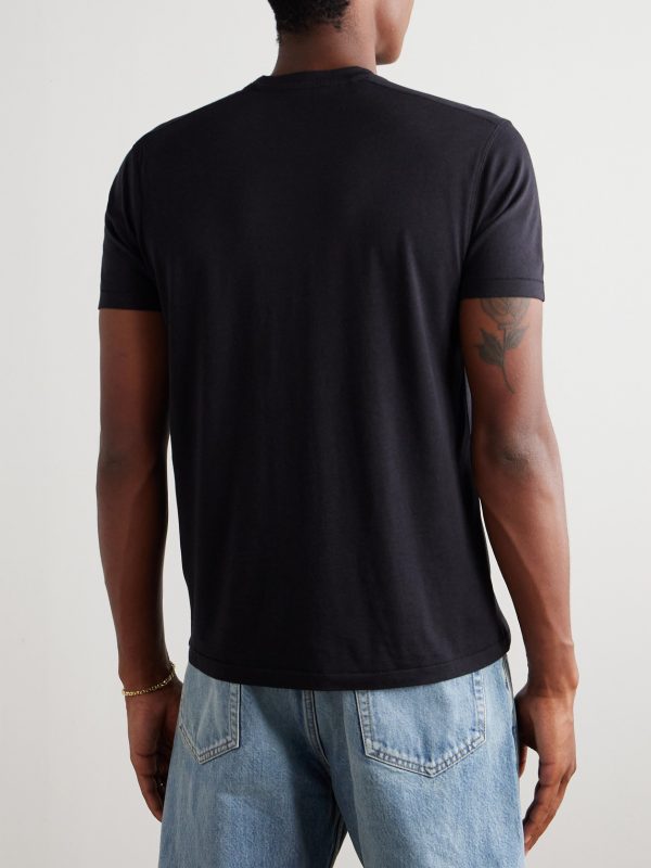 Lyocell and Cotton-Blend Jersey T-Shirt - BK Lyocell and Cotton-Blend Jersey T-Shirt - BK