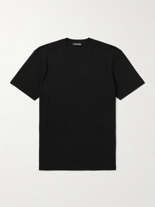 Lyocell and Cotton-Blend Jersey T-Shirt Lyocell and Cotton-Blend Jersey T-Shirt