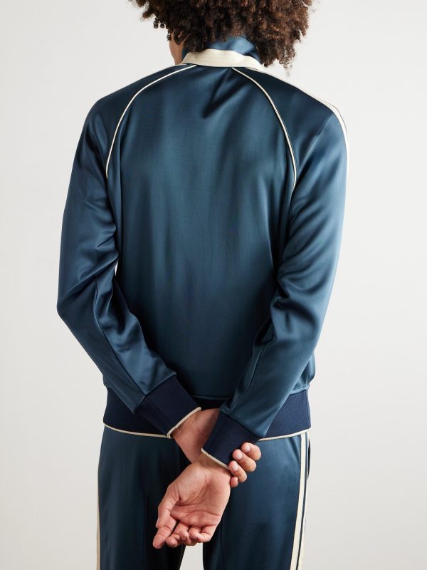Striped Tech-Jersey Track Jacket - BK