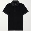 Slim-Fit Cotton-Blend Terry Polo Shirt Slim-Fit Cotton-Blend Terry Polo Shirt