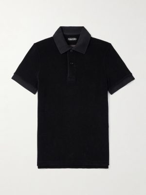Slim-Fit Cotton-Blend Terry Polo Shirt Slim-Fit Cotton-Blend Terry Polo Shirt