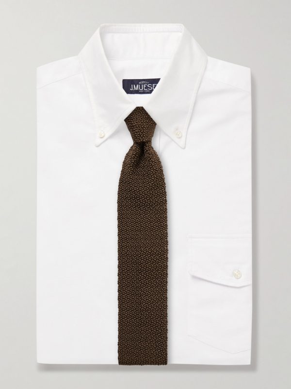 Slim-Fit Button-Down Collar Cotton Oxford Shirt - E1