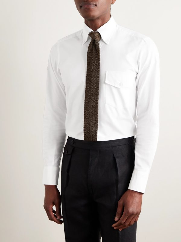 Slim-Fit Button-Down Collar Cotton Oxford Shirt - FR