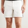 Straight-Leg Mid-Length Striped Swim Shorts - OU Straight-Leg Mid-Length Striped Swim Shorts - OU
