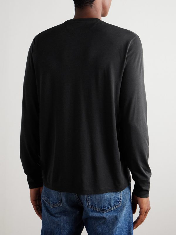 Lyocell and Cotton-Blend Jersey T-Shirt - BK Lyocell and Cotton-Blend Jersey T-Shirt - BK
