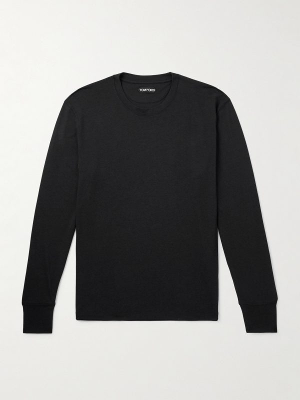 Lyocell and Cotton-Blend Jersey T-Shirt Lyocell and Cotton-Blend Jersey T-Shirt