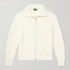 Slim-Fit Ribbed Wool and Mohair-Blend Zip-Up Cardigan Slim-Fit Ribbed Wool and Mohair-Blend Zip-Up Cardigan