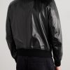 Leather Bomber Jacket - BK