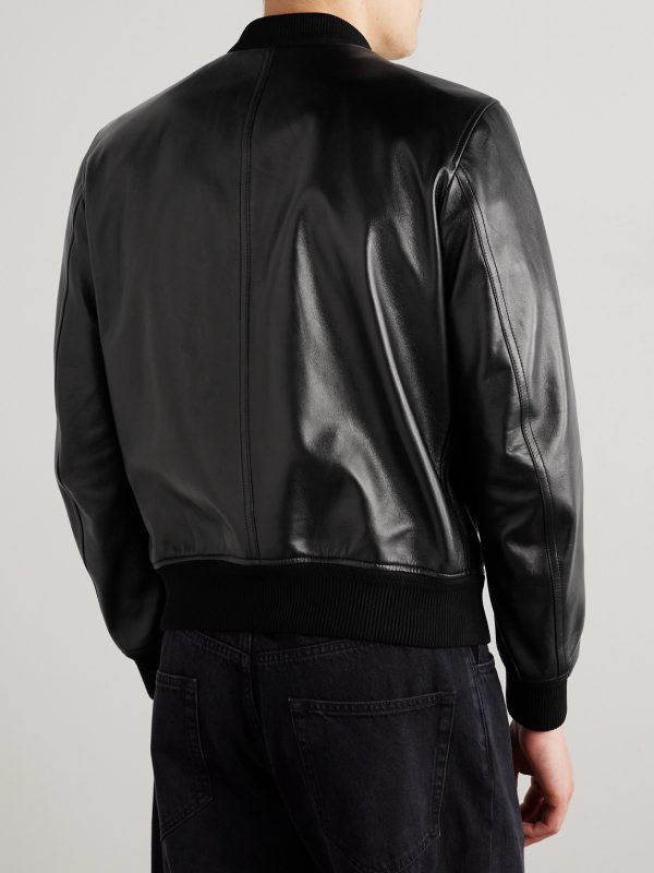 Leather Bomber Jacket - BK