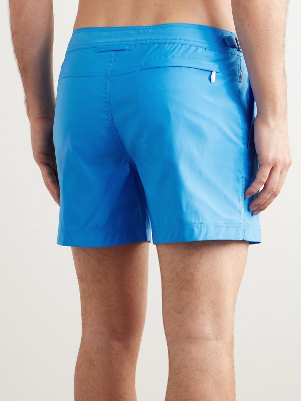 Straight-Leg Mid-Length Swim Shorts - BK