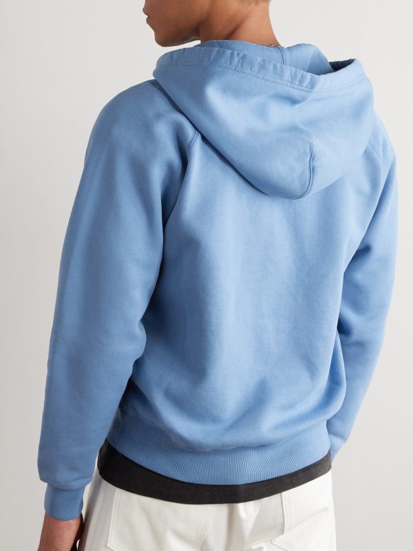 Slim-Fit Cotton-Jersey Zip-Up Hoodie - BK Slim-Fit Cotton-Jersey Zip-Up Hoodie - BK