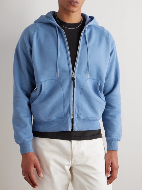 Slim-Fit Cotton-Jersey Zip-Up Hoodie - FR Slim-Fit Cotton-Jersey Zip-Up Hoodie - FR
