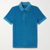 Slim-Fit Cotton-Blend Terry Polo Shirt