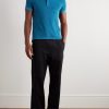Slim-Fit Cotton-Blend Terry Polo Shirt - OU