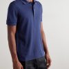 Slim-Fit Lyocell and Cotton-Blend Piqué Polo Shirt - FR Slim-Fit Lyocell and Cotton-Blend Piqué Polo Shirt - FR