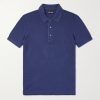 Slim-Fit Lyocell and Cotton-Blend Piqué Polo Shirt Slim-Fit Lyocell and Cotton-Blend Piqué Polo Shirt