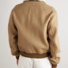 Shearling and Leather-Trimmed Virgin Wool Aviator Jacket - BK Shearling and Leather-Trimmed Virgin Wool Aviator Jacket - BK