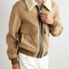 Shearling and Leather-Trimmed Virgin Wool Aviator Jacket - FR Shearling and Leather-Trimmed Virgin Wool Aviator Jacket - FR