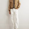 Shearling and Leather-Trimmed Virgin Wool Aviator Jacket - OU Shearling and Leather-Trimmed Virgin Wool Aviator Jacket - OU