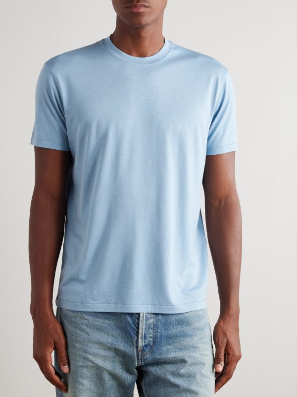 Lyocell and Cotton-Blend Jersey T-Shirt - FR Lyocell and Cotton-Blend Jersey T-Shirt - FR