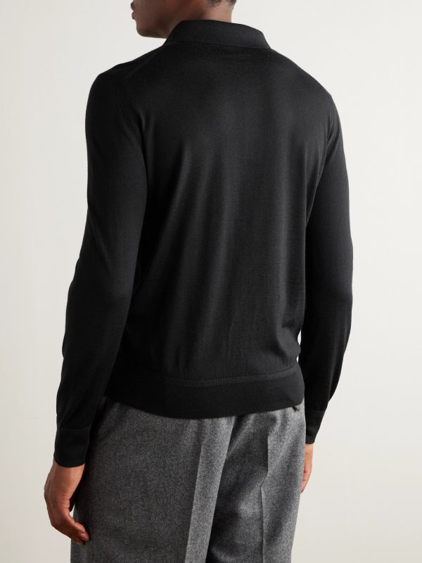 Slim-Fit Cashmere and Silk-Blend Polo Shirt - BK