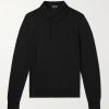 Slim-Fit Cashmere and Silk-Blend Polo Shirt