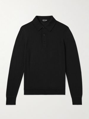 Slim-Fit Cashmere and Silk-Blend Polo Shirt Slim-Fit Cashmere and Silk-Blend Polo Shirt