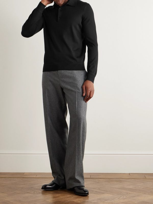 Slim-Fit Cashmere and Silk-Blend Polo Shirt - OU