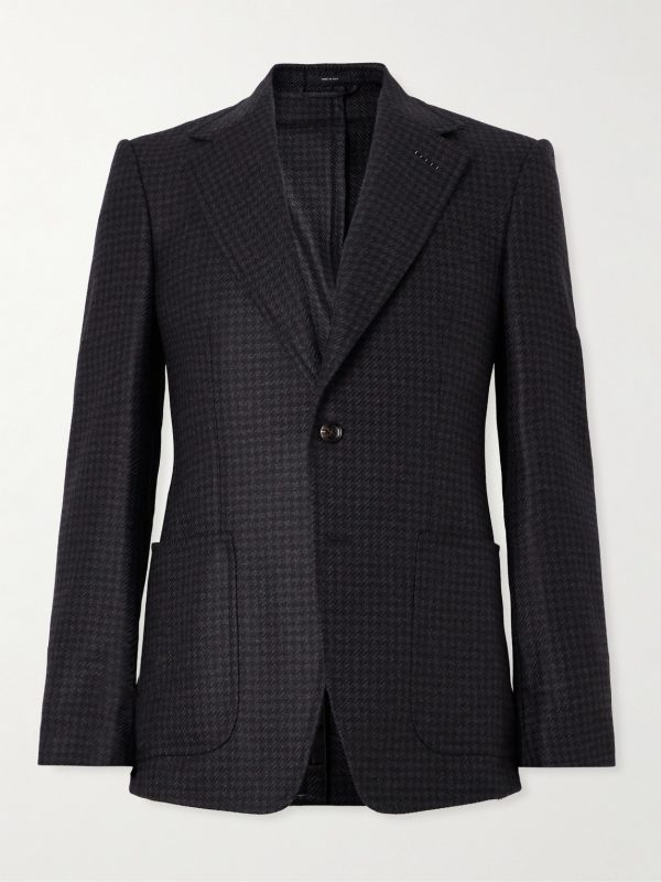 Houndstooth Wool Blazer Houndstooth Wool Blazer
