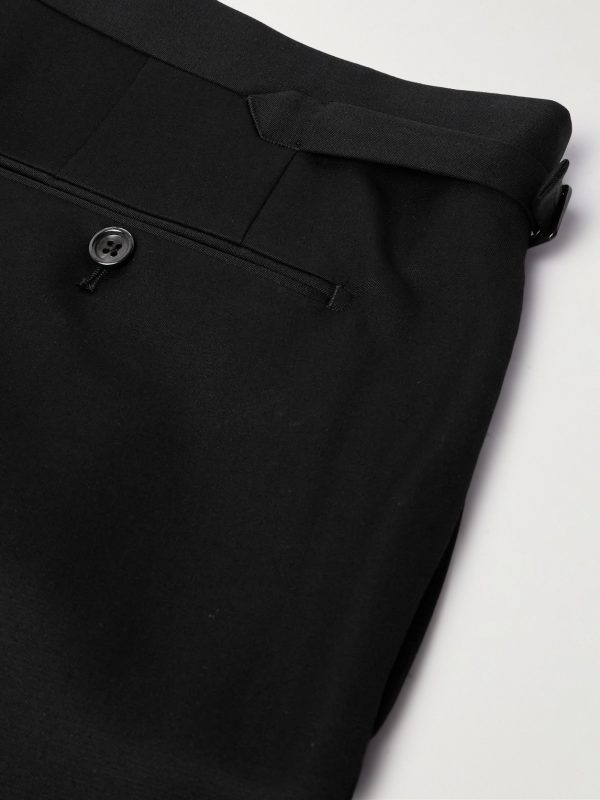 Shelton Slim-Fit Tapered Grain de Poudre Wool and Mohair-Blend Suit Trousers - CU Shelton Slim-Fit Tapered Grain de Poudre Wool and Mohair-Blend Suit Trousers - CU
