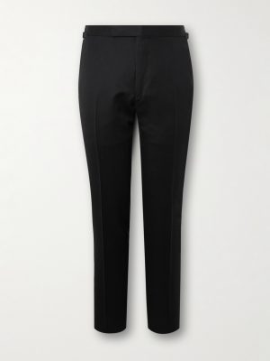 Shelton Slim-Fit Tapered Grain de Poudre Wool and Mohair-Blend Suit Trousers Shelton Slim-Fit Tapered Grain de Poudre Wool and Mohair-Blend Suit Trousers