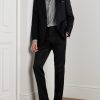 Shelton Slim-Fit Tapered Grain de Poudre Wool and Mohair-Blend Suit Trousers - OU Shelton Slim-Fit Tapered Grain de Poudre Wool and Mohair-Blend Suit Trousers - OU