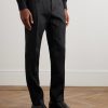 Dyylan Straight-Leg Striped Metallic Wool and Silk-Blend Suit Trousers - FR Dyylan Straight-Leg Striped Metallic Wool and Silk-Blend Suit Trousers - FR