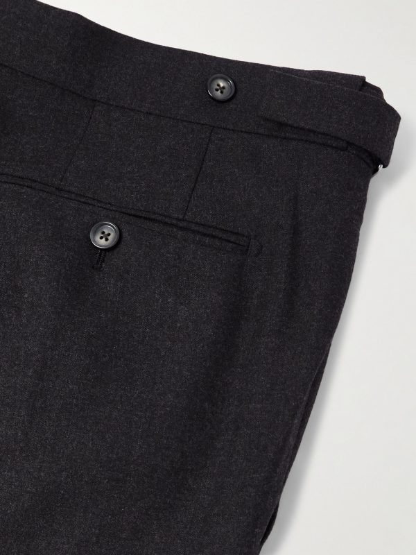 Dyllan Slim-Fit Straight-Leg Stretch-Wool Flannel Trousers - CU