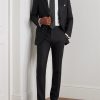 Dyllan Slim-Fit Straight-Leg Stretch-Wool Flannel Trousers - OU