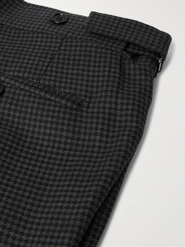Dyllan Slim-Fit Houndstooth Wool-Blend Suit Trousers - CU Dyllan Slim-Fit Houndstooth Wool-Blend Suit Trousers - CU